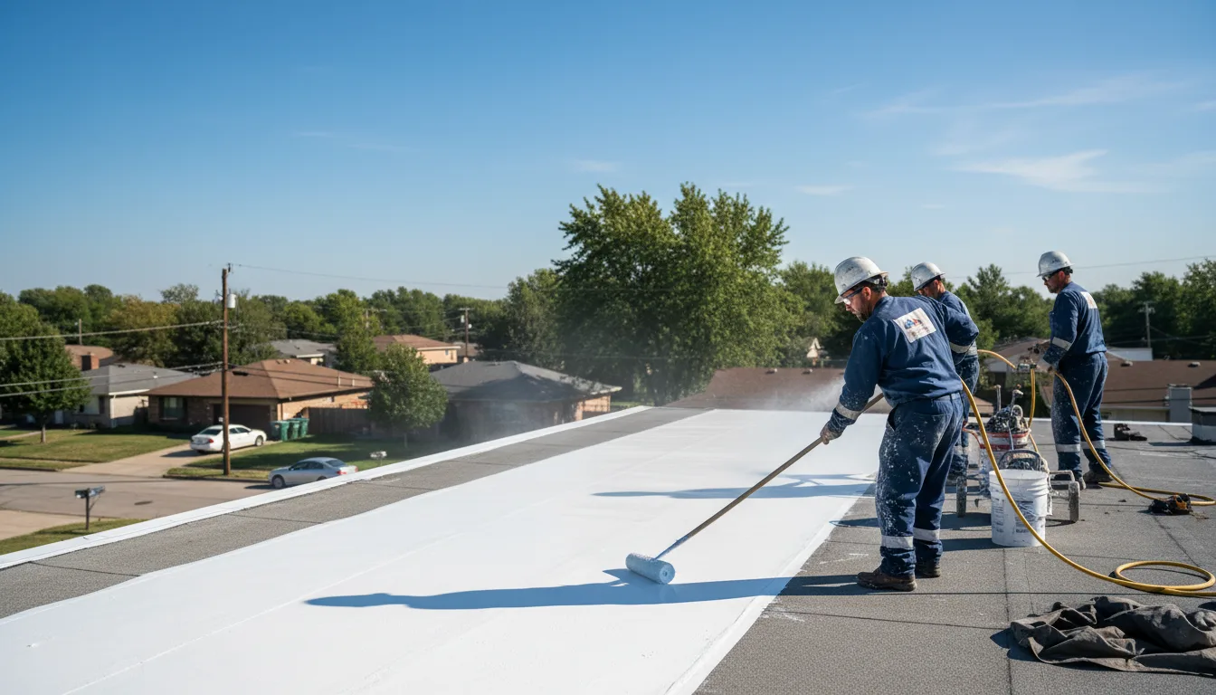 Commercial roof coating in Perkins, OK near me